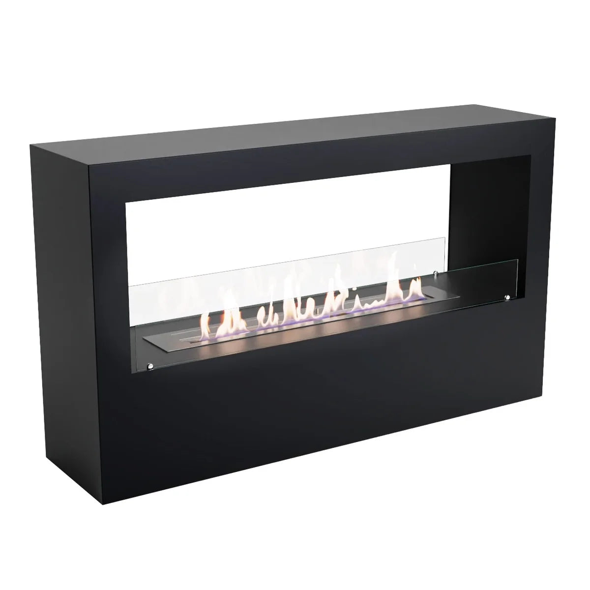 ScandiFlames Lansing XL Black Two Sided Bioethanol Fireplace