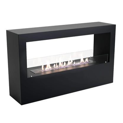 ScandiFlames Lansing XL Black Two Sided Bioethanol Fireplace