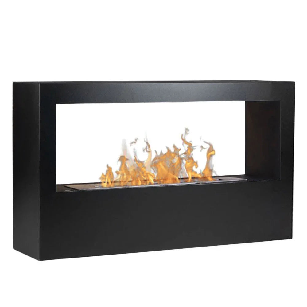 ScandiFlames Lansing XL Black Two Sided Bioethanol Fireplace