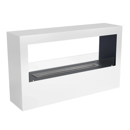 ScandiFlames Lansing XL White Two Sided Bioethanol Fireplace
