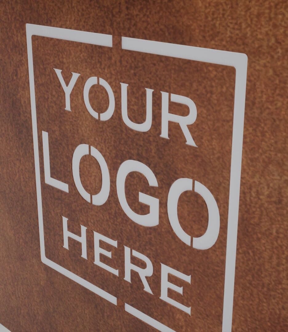 Custom Branded Corten Steel Café Barrier Planter 
