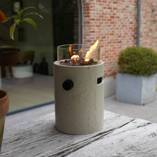 Happy Cocooning, Lumi Stone, Gas Table Burner - Travertine