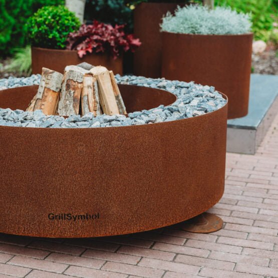 GrillSymbol Corten Steel Fire Pit Luna