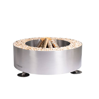 GrillSymbol Stainless Steel Fire Pit Luna Silver