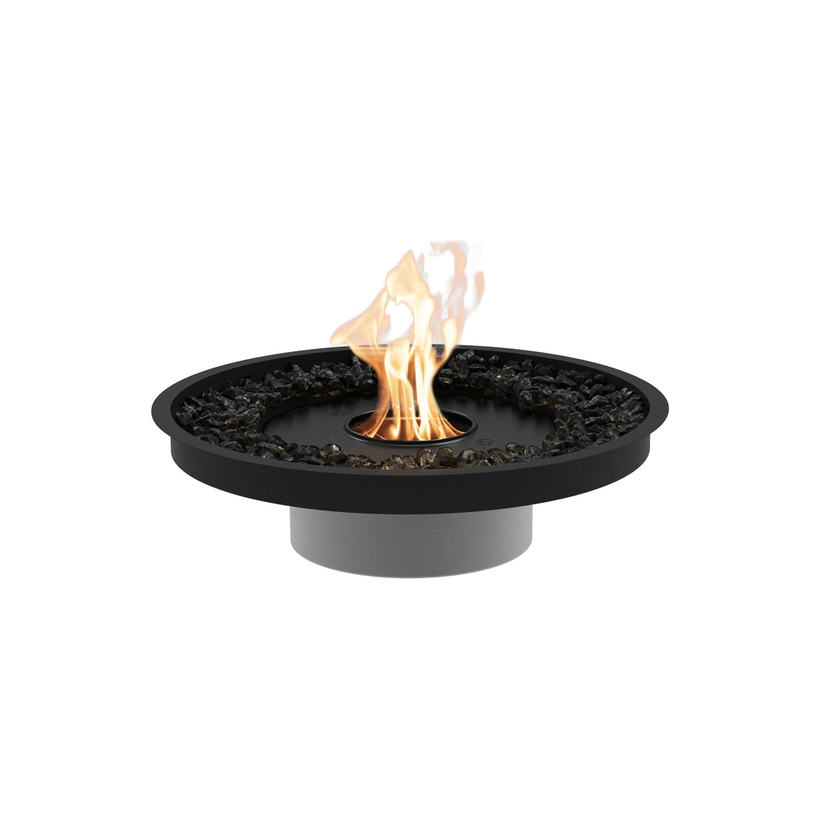 EcoSmart Round 20 Compact Fire Pit Kit with Stylish Curved Design