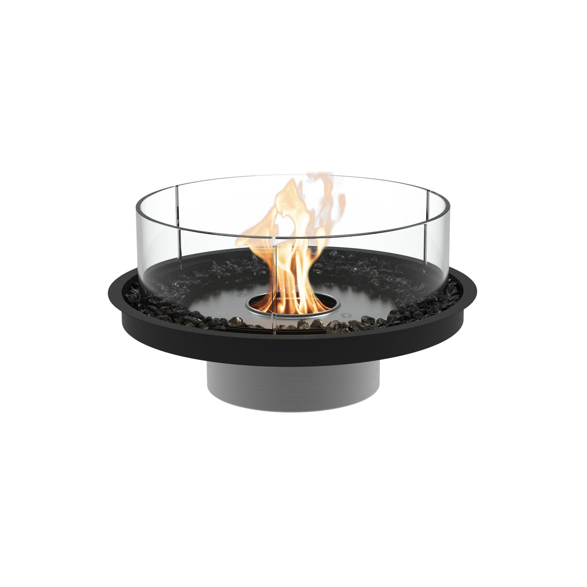 EcoSmart Round 20 Compact Fire Pit Kit with Stylish Curved Design