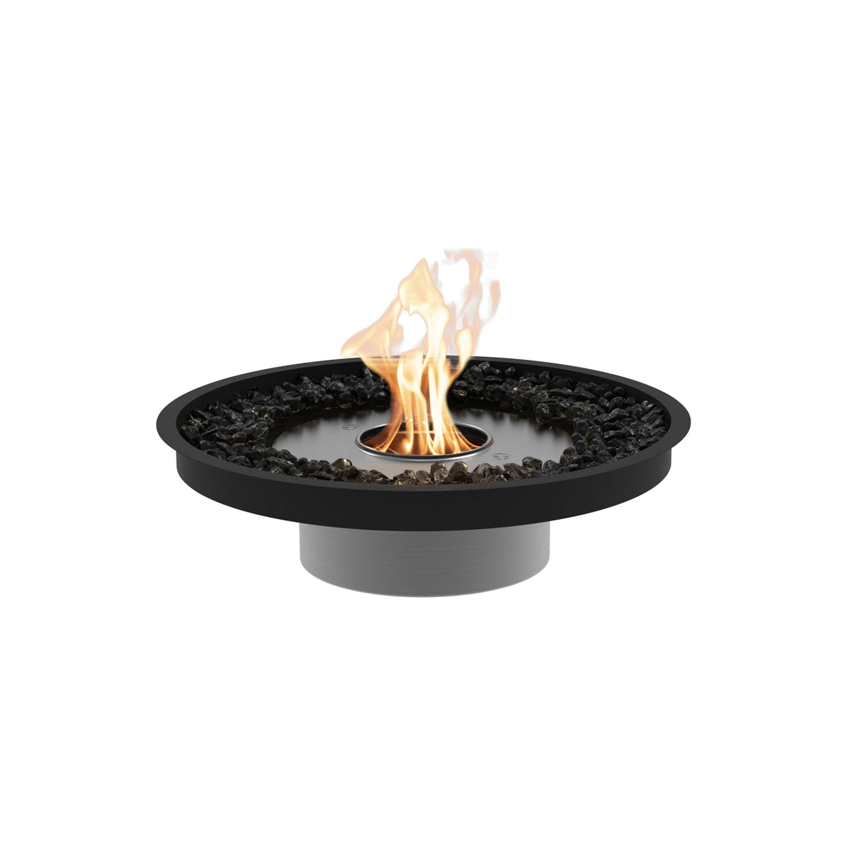EcoSmart Round 20 Compact Fire Pit Kit with Stylish Curved Design