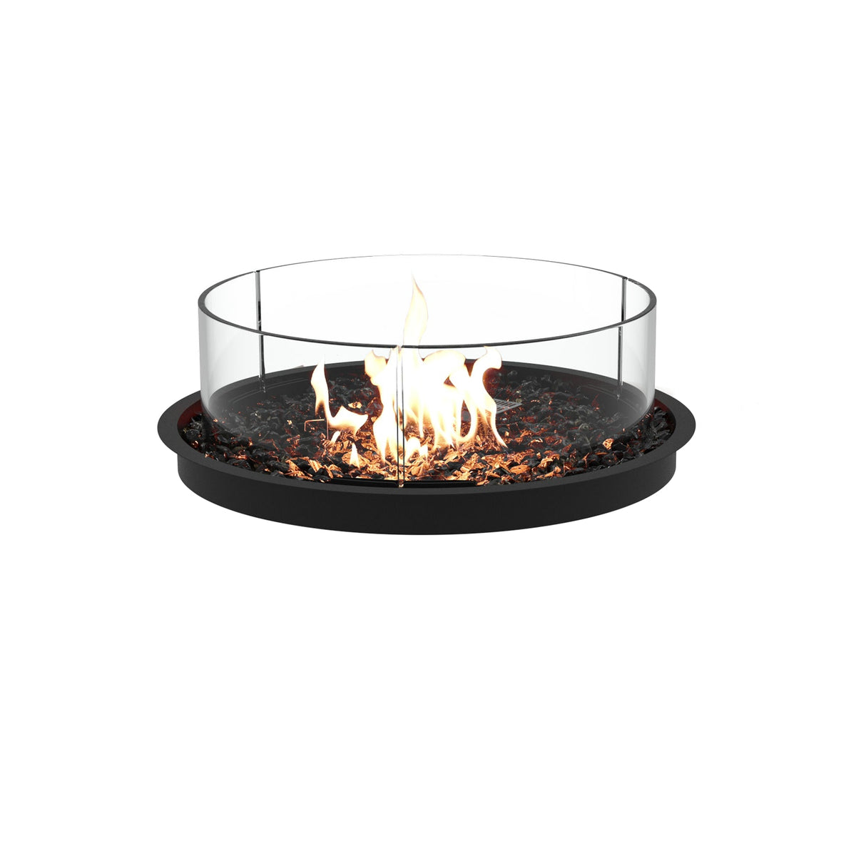 EcoSmart Round 20 Compact Fire Pit Kit with Stylish Curved Design