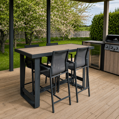Hex Living Milford Bar Set Anthracite Grey | Outdoor Furniture