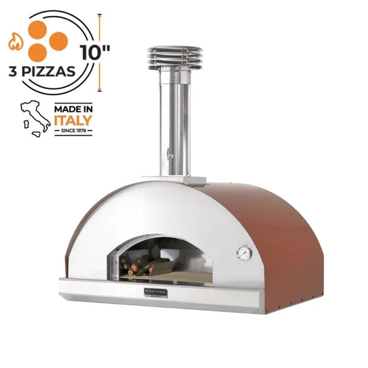 Fontana Mangiafuoco, Rosso, Build In, Wood Fired Pizza Oven