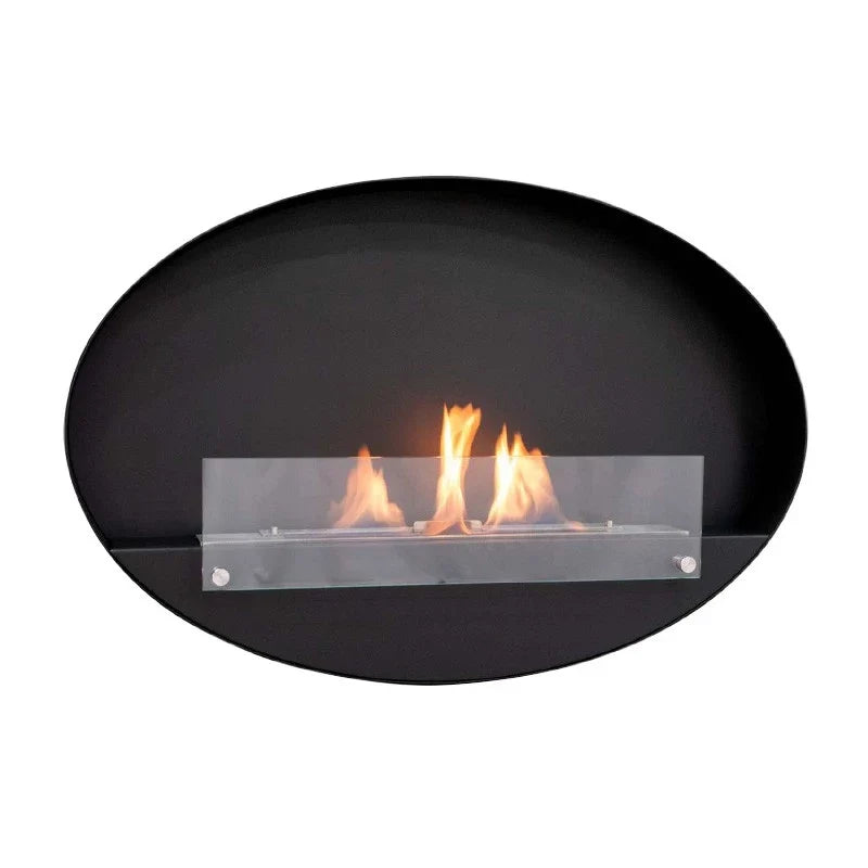 ScandiFlames Maryland Oval Wall Mounted Bioethanol Fireplace