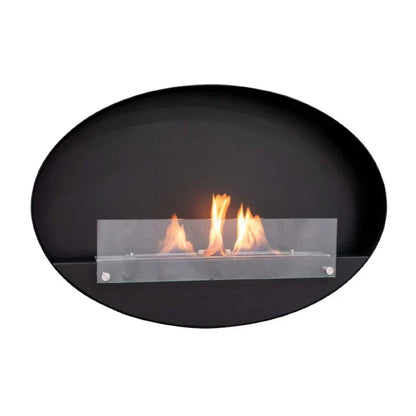 ScandiFlames Maryland Oval Wall Mounted Bioethanol Fireplace