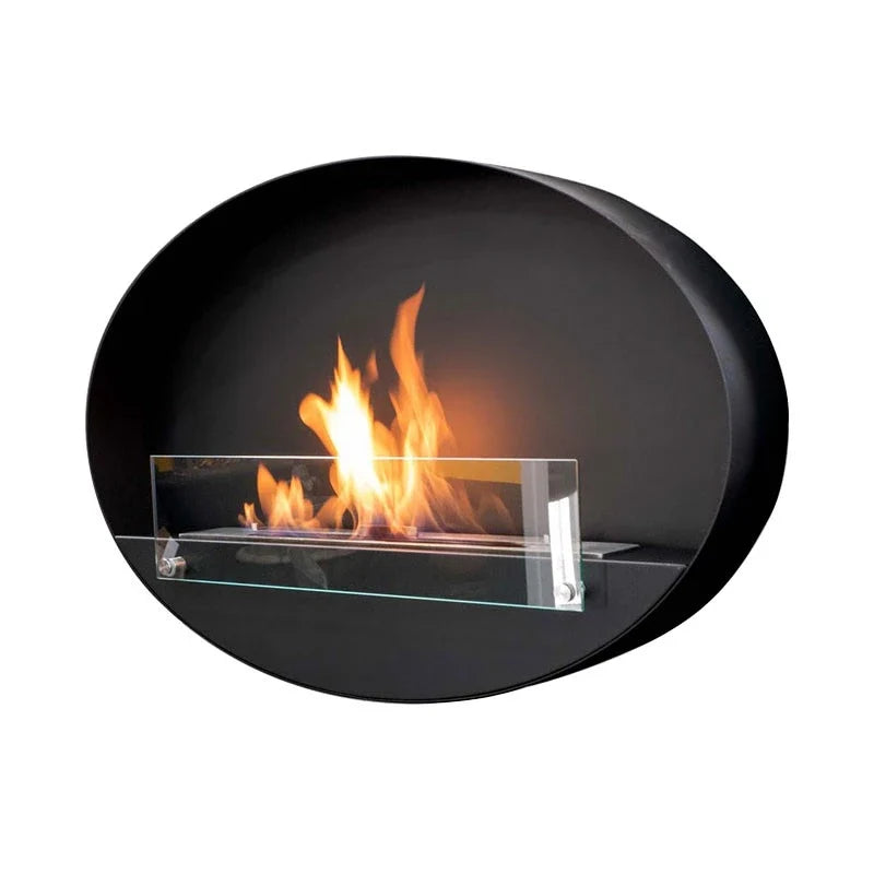 ScandiFlames Maryland Oval Wall Mounted Bioethanol Fireplace