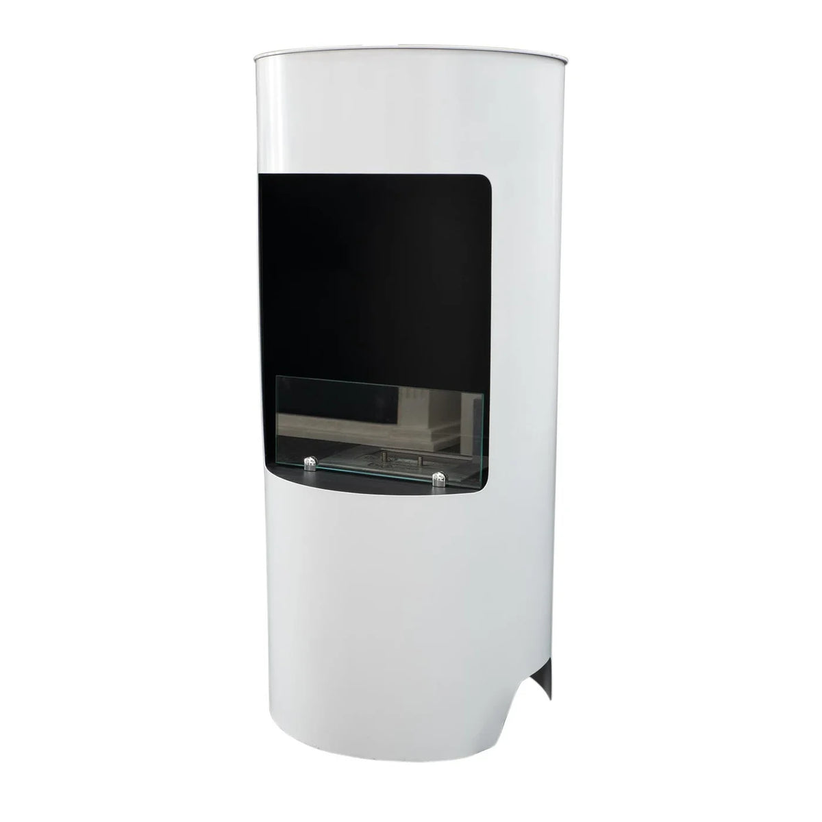 ScandiFlames Montgomery White Bioethanol Fireplace with Classic Stove Design