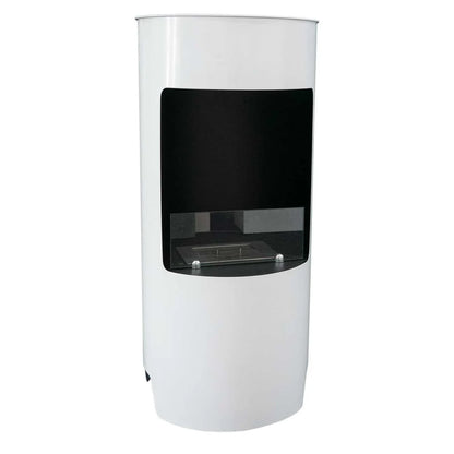 ScandiFlames Montgomery White Bioethanol Fireplace with Classic Stove Design