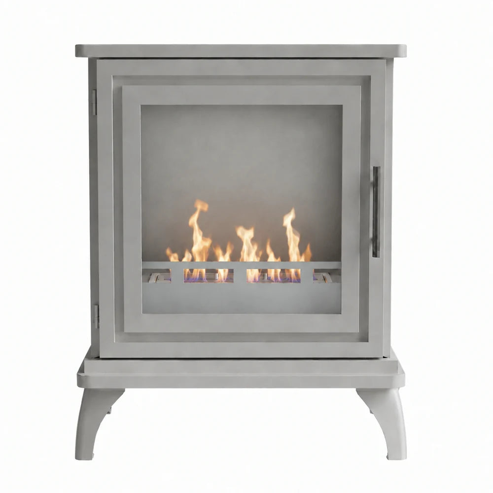 ScandiFlames Nashville White Freestanding Bioethanol Stove