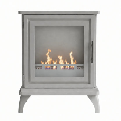 ScandiFlames Nashville White Freestanding Bioethanol Stove