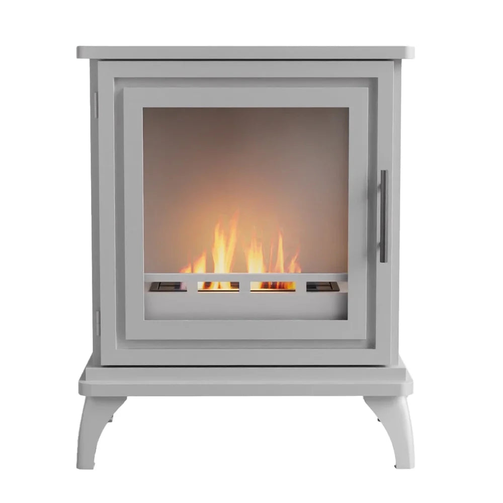 ScandiFlames Nashville White Freestanding Bioethanol Stove