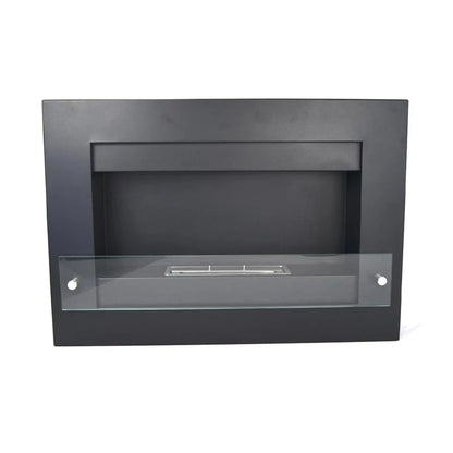 ScandiFlames Nebraska Black Wall Mounted Bioethanol Fireplace