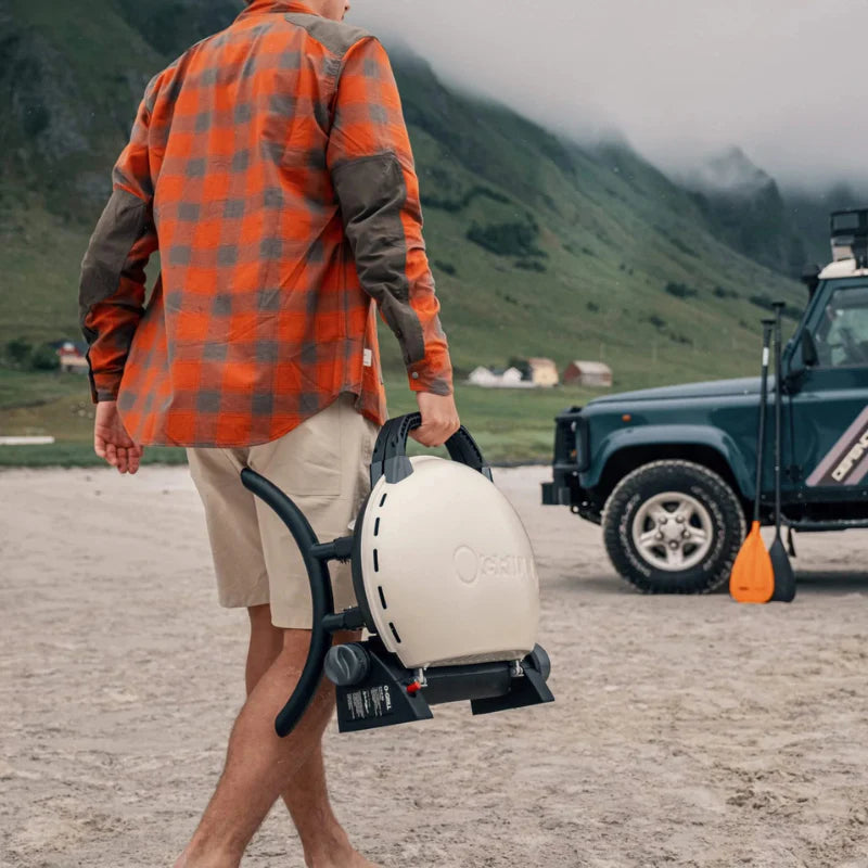 O GRILL 500 Cream Portable Gas BBQ | Compact Outdoor Grill