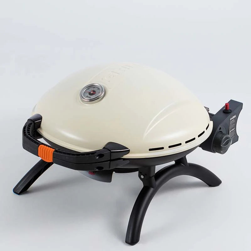 O GRILL 900 Portable Gas BBQ | Family-Sized Outdoor Grill -Cream
