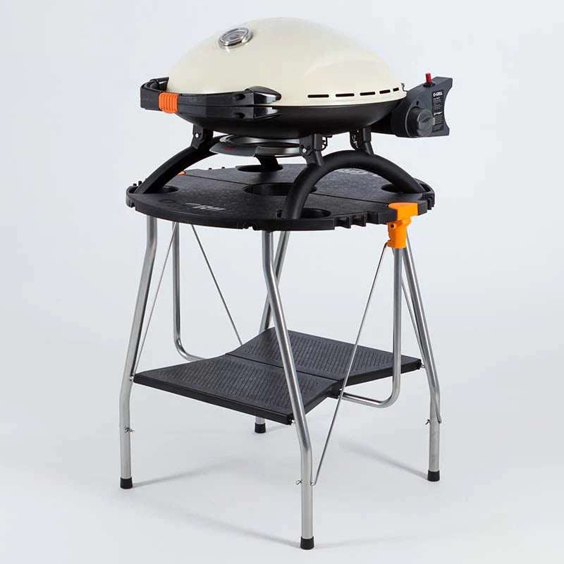 O GRILL 900 Portable Gas BBQ | Family-Sized Outdoor Grill -Cream
