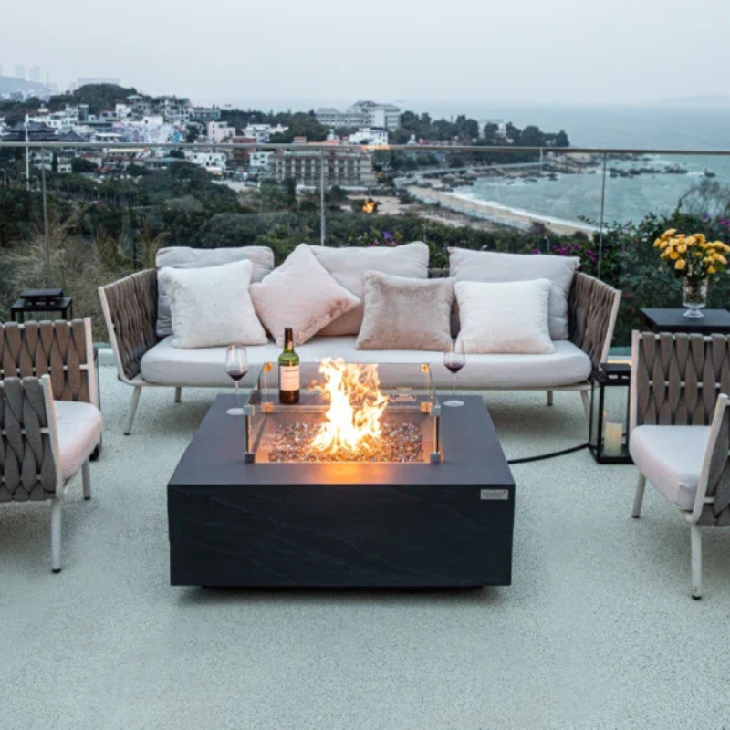 Roraima Fire Table - Slate Black