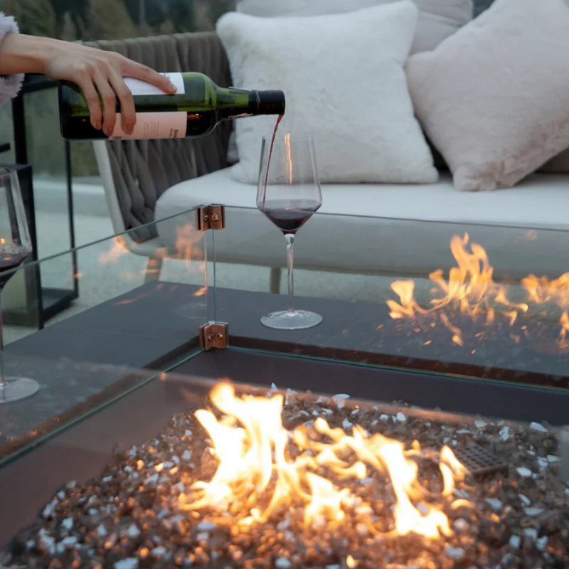 Roraima Fire Table - Slate Black
