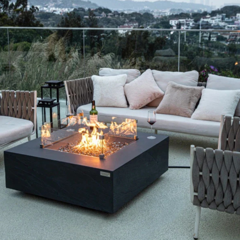 Roraima Fire Table - Slate Black
