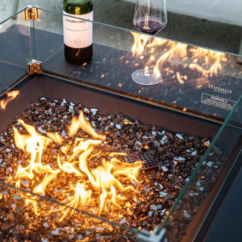 Roraima Fire Table - Slate Black