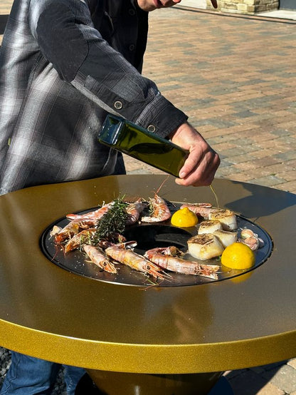 The ‘O’ Grill – Fire and Ice | METARTAL Outdoor Fire Pit, BBQ & Drinks Table