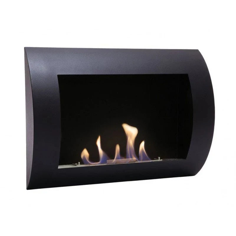 ScandiFlames Ocean Black Wall Mounted Bioethanol Fireplace