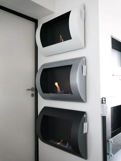 ScandiFlames Ocean Grey Wall Mounted Bioethanol Fireplace