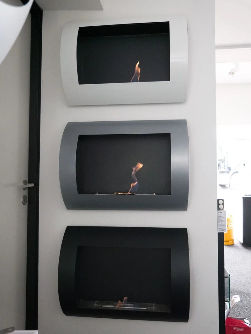 ScandiFlames Ocean White Wall Mounted Bioethanol Fireplace