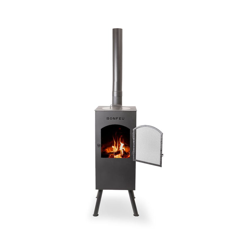 BonFeu, BonCarre, Outdoor Fireplace, Black