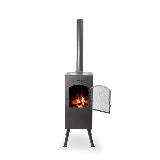 BonFeu, BonCarre, Outdoor Fireplace, Black