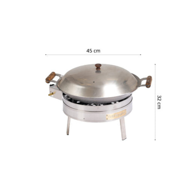 GrillSymbol PRO 450 CAT Cataplana Set Outdoor Gas Cooker 45 cm