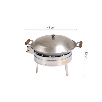 GrillSymbol PRO 450 CAT Cataplana Set Outdoor Gas Cooker 45 cm