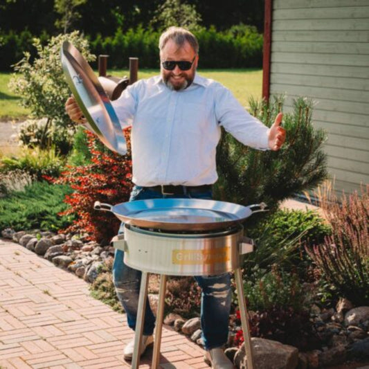 GrillSymbol PRO 580 Inox 58cm Stainless Steel Gas Paella Set