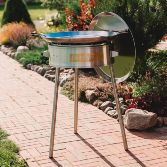 GrillSymbol PRO 580 Inox Paella Gas Cooking Set 58cm Outdoor BBQ