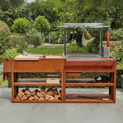 Barbecook Pedro Asado Grill & Workstation – Corten Steel Outdoor BBQ