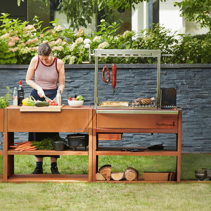 Barbecook Pedro Asado Grill & Workstation – Corten Steel Outdoor BBQ
