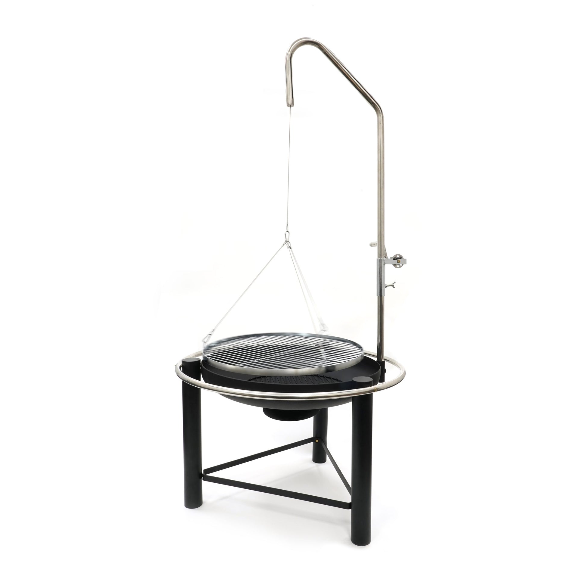 HEAT Pendal Fire Bowl with Pulley Grill – 76 cm Steel