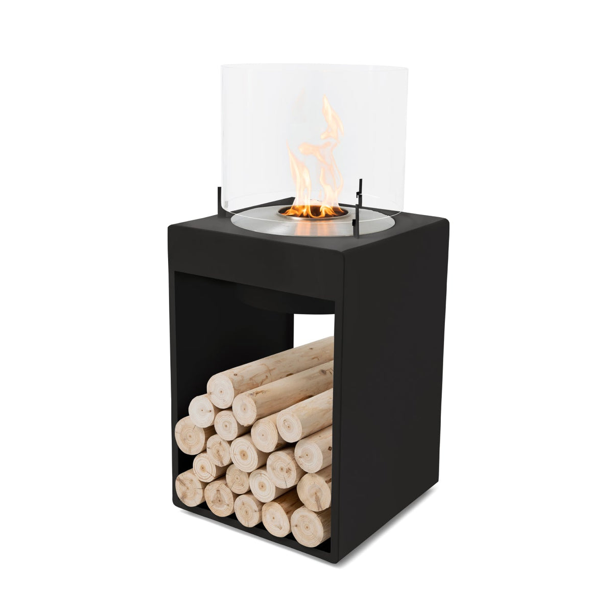 EcoSmart Fire Pop 8T Tall Bioethanol Fireplace for Indoor and Outdoor Spaces