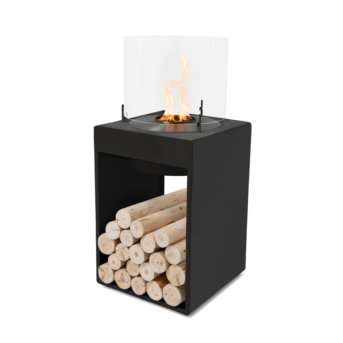 EcoSmart Fire Pop 8T Tall Bioethanol Fireplace for Indoor and Outdoor Spaces