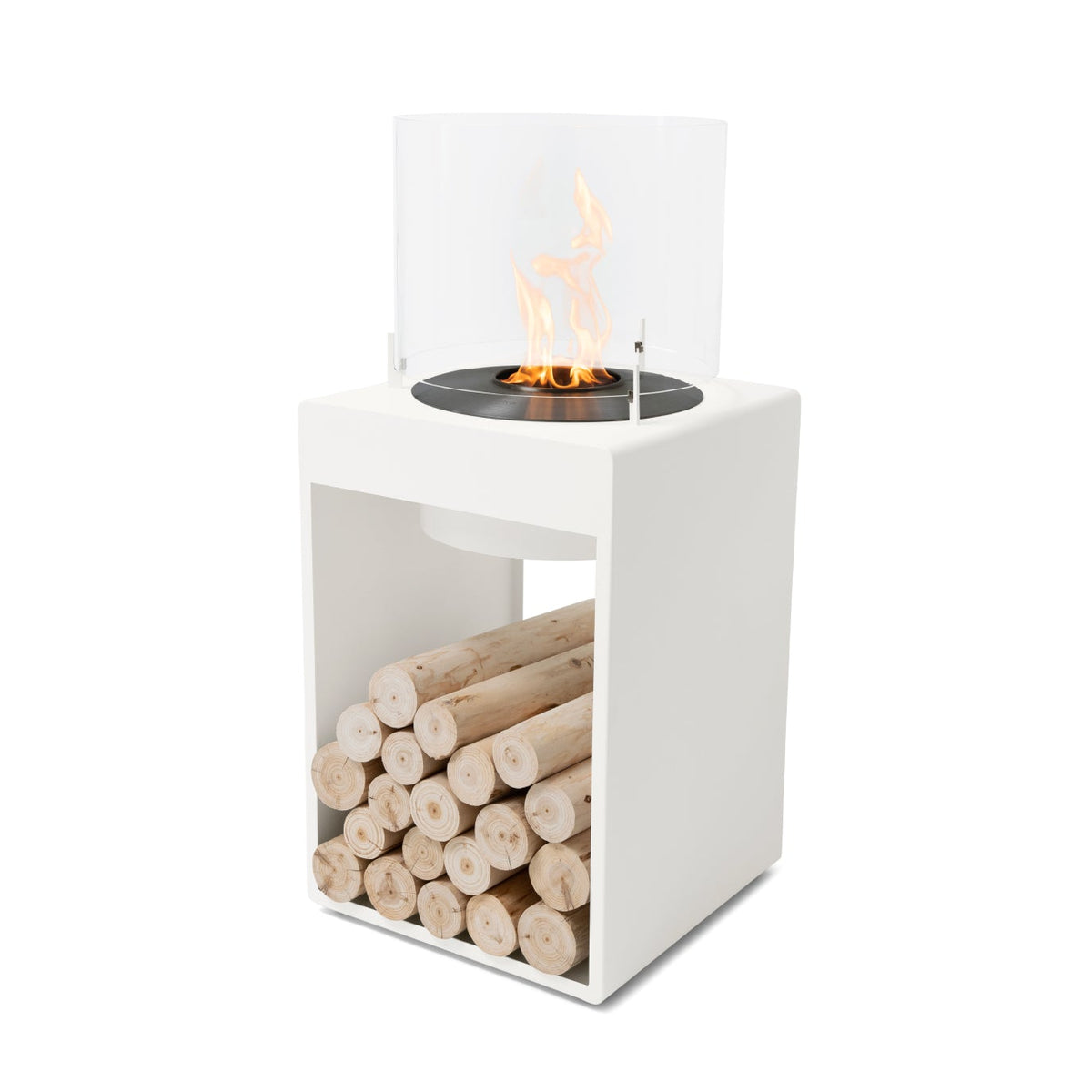 EcoSmart Fire Pop 8T Tall Bioethanol Fireplace for Indoor and Outdoor Spaces
