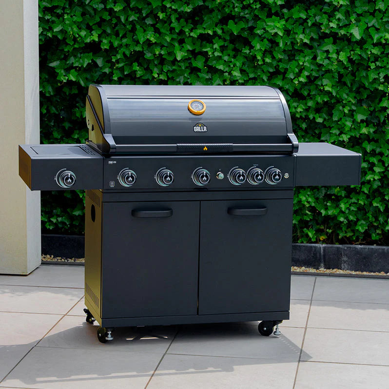 GRLLR Outdoor Kitchen U Shap Sink 5 Burner Fridge and Kamado