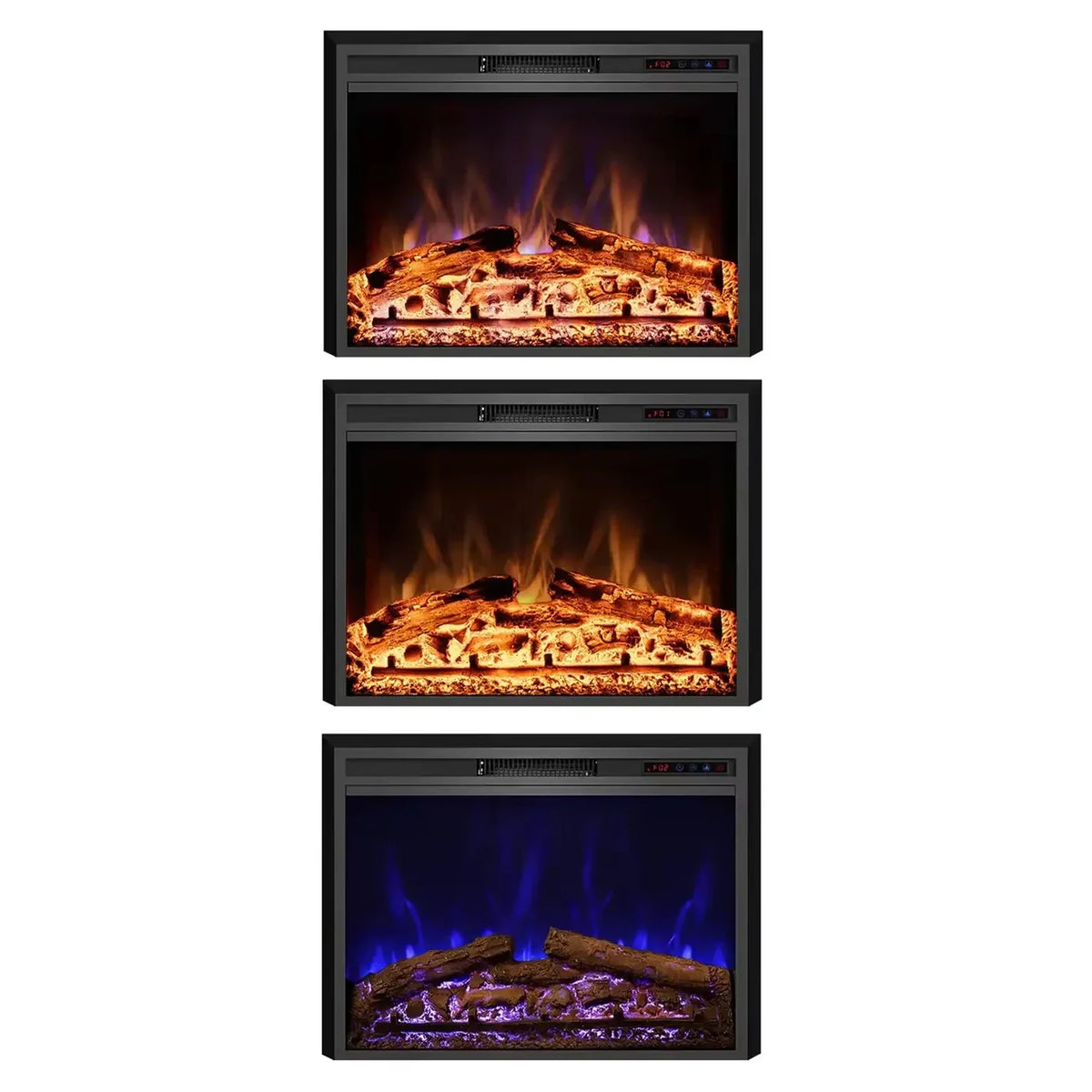 Pyrope Electric Fireplace Insert 65 cm Black