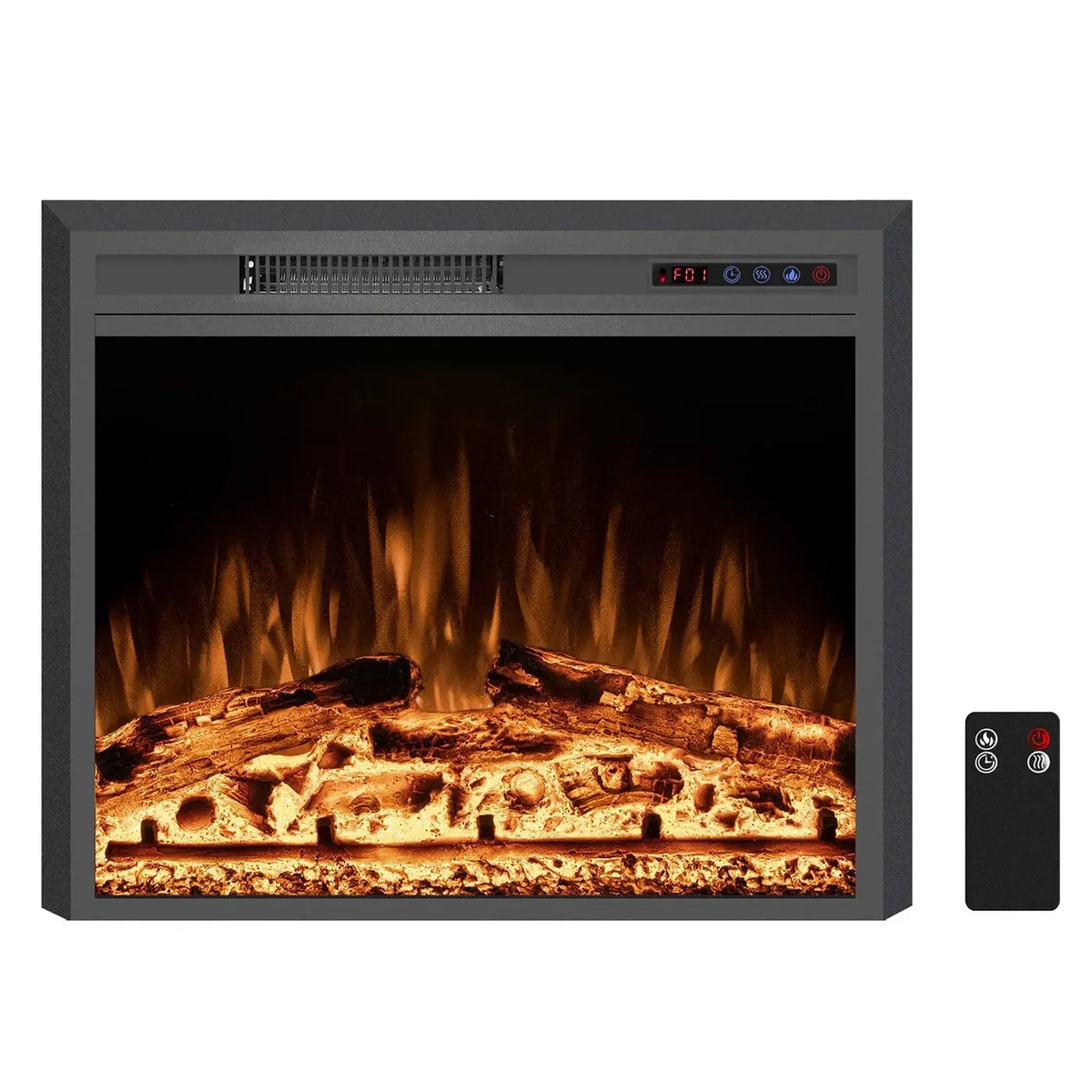 Pyrope Electric Fireplace Insert 65 cm Black