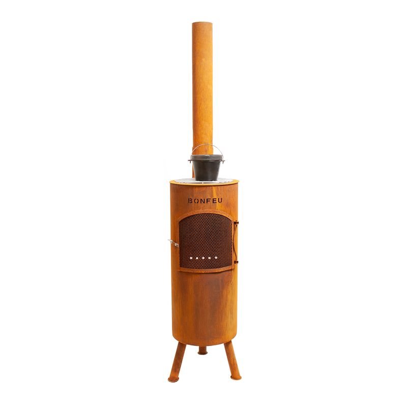 Bonfeu, Bongiano LP, Outdoor Fireplace, Rust